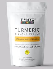 Turmeric 3200mg & Black Pepper 120 Tablets Tumeric Curcumin - not capsules
