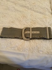 Ladies Elasticated Belt - Taupe- Large