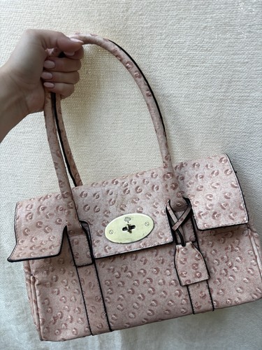 Mulberry pink embossed - pink, leather