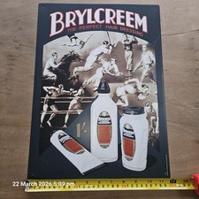 Vintage style metal brylcreem - style,