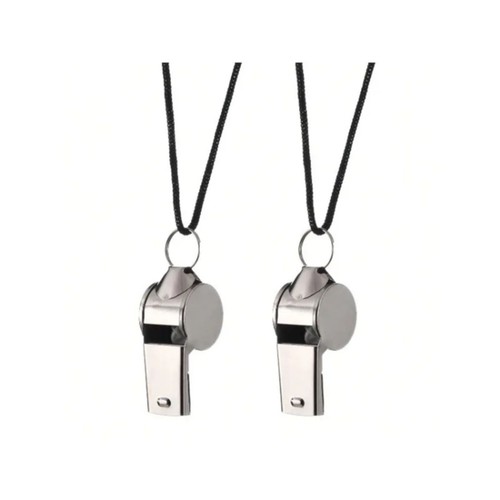 Metal referee whistle - 2, with