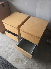 2x IKEA Malm 2 Drawer Bedside