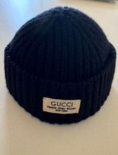 GUCCI Black Knit Logo Print