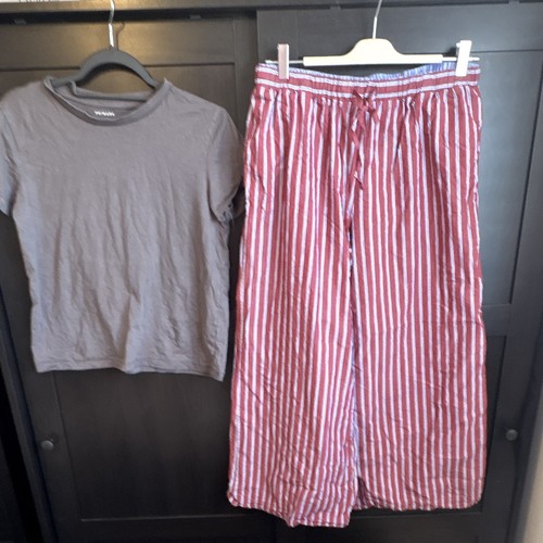 Primark grey cotton 2pc pyjama - primark,