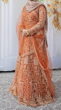 Fully Embellished Rust Orange