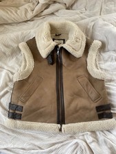 zara gilet womens medium brown