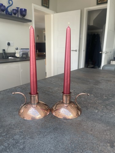 Arts crafts copper candle - arts,