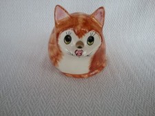 Philip Laureston Babbacombe Pottery Devon Ginger Cat String & Cutter Holder