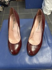 Agent Provocateur Women's Burgundy Heeled Shoes Patent Leather EU Size 39 Uk 6