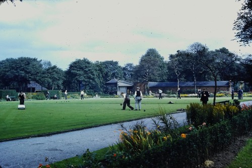 Red border slide men playing - men,