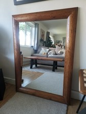 Vintage Large Morris Mirror - Rustic Wooden Surround - Excellent Condition