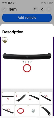 Rear spoiler black roof - spoiler,