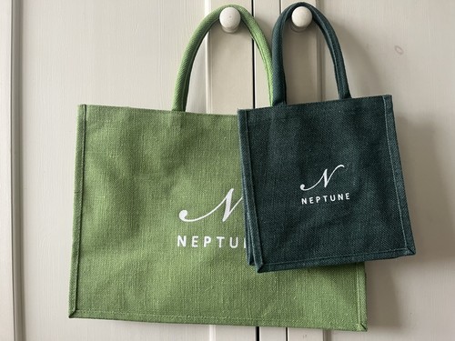 Neptune hessian tote bags in - hessian,