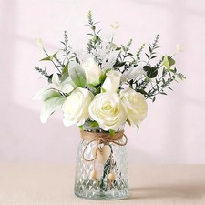 Faux Flowers with Vase