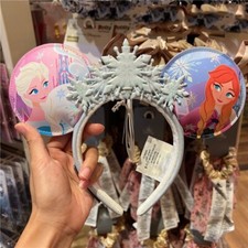 Disney Parks Loungefly Frozen Anna Elsa Snowflake Minnie Ears Headband 2024 UK