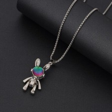 Colorful Bunny Pendant Necklace – birthday Gift for Female – Cute Robot Jewelry