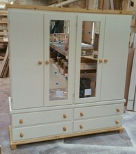 HANDMADE CAMBRIDGE COUNTRY QUAD DOUBLE MIRRORED WITH FEET (NOT FLATPACKED)