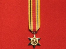 Miniature World War 2 Africa Star Medal with ribbon in Mint Condition
