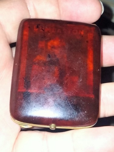 Antique matchbook holder faux - antique,