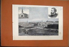 Original Old Antique Print