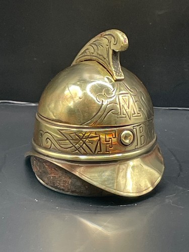 Antique brass novelty helmet
