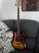 Phil Pro Fender Jazz Bass Copy Electric 4 string Guitar Sunburst
