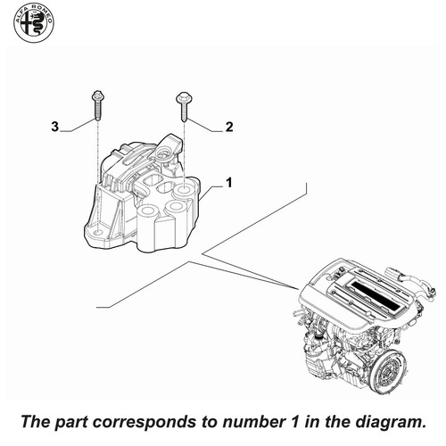 Genuine alfa romeo - alfa, right