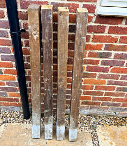 Wood brown square timber fence - wood,