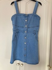 Miss Selfridge button down summer denim dress M/10  very good condition