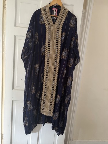 Women long dress - women, blue