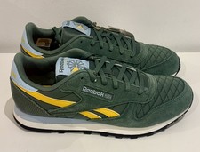 Reebok Classic Leather Junior Trainers Green / Gold / Blue UK 6