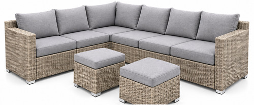Grey rattan garden furniture - grey,