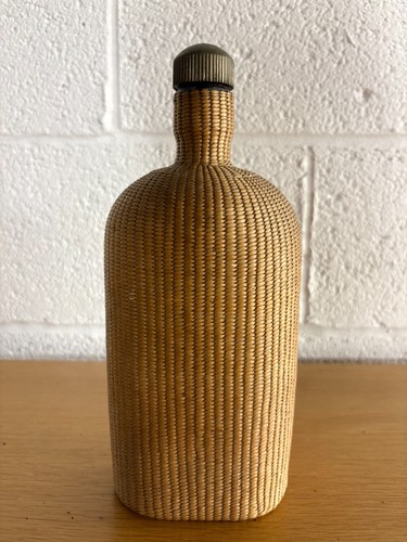 Lovely antique wicker glass - lovely,