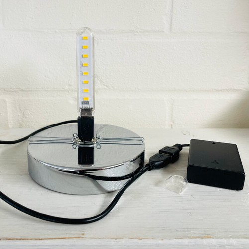 Chrome led lamp - chrome, mini