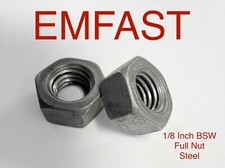 1/8 BSW Hexagon Full Nut Steel