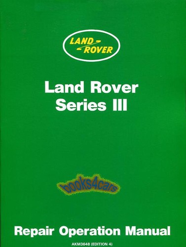 Land rover manual repair - land,