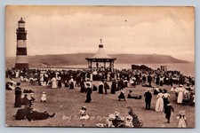 POSTCARD - PLYMOUTH HOE - BAND