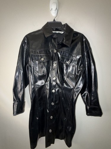 Zara black faux patent - black,