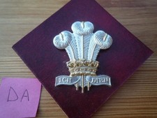 VINTAGE MILITARY ROYAL REGIMENT OF WALES CAP LAPEL BADGE COTTER PIN  DA