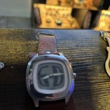 Fossil Big Tic JR-8123 Mens Watch 40mm Stainless Steel Case Brown Leather Band