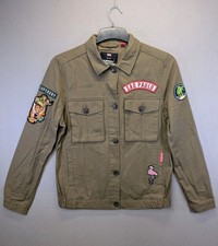 SUPERDRY Women Rookie Patch Military Shirt Jacket Size Medium Sao Paulo