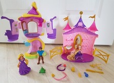 RAPUNZEL TOWER CASTLE & HAIR SALON PLAYSET - DISNEY princess doll BUNDLE figures