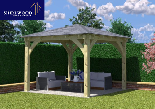 Heavy duty 3x3m hipped roof - duty,