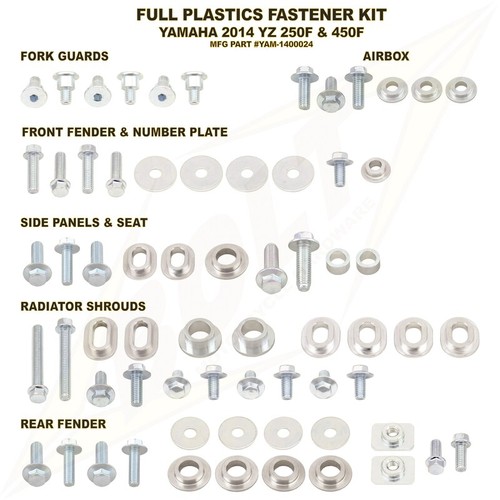 Complete set plastic - complete, bolt