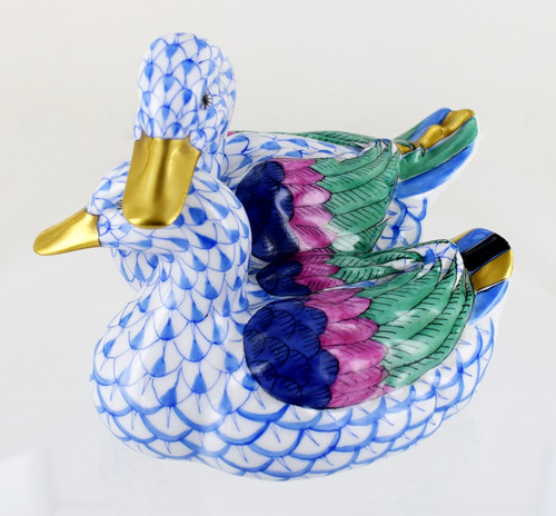 Herend blue fishnet entwined - fishnet,