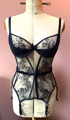 Agent provocateur black floral - black,