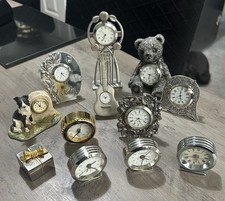 Collection Of 12 Miniature Novelty Clocks- All Require New Batteries