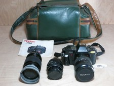 Pentax P50 35mm SLR Film Camera with 3 lenses, Asahi,Takumar,Tokina & carry bag