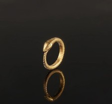 18K Gold Snake Ring For Men
