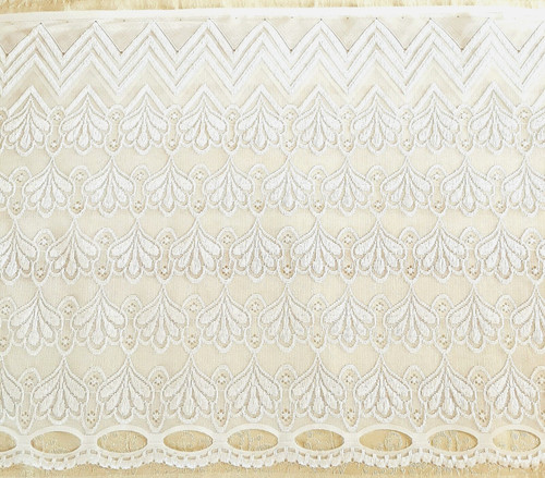 Wide white lace fabric - lace, valance